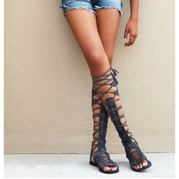 Free People Shoes - Free People Sunseeker tall gladiator sandals NWOT
